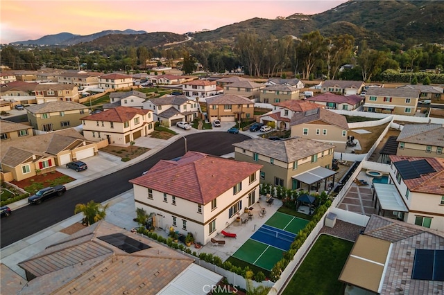 36275 Firelight Cir, Wildomar, CA 92595 - aerial view at dusk of a mountain view and a residential view
