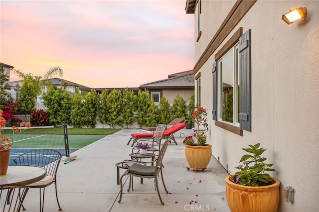 36275 Firelight Cir, Wildomar, CA 92595 - view of patio / terrace with a tennis court