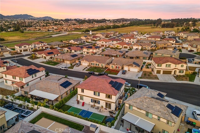 36275 Firelight Cir, Wildomar, CA 92595 - aerial view at dusk of a mountain view and a residential view