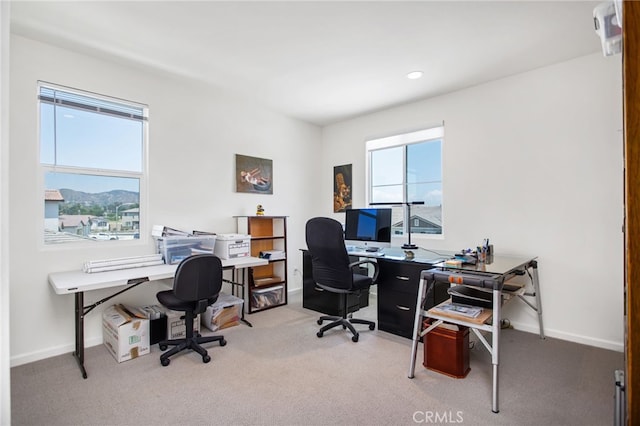 36275 Firelight Cir, Wildomar, CA 92595 - carpeted office with baseboards and recessed lighting