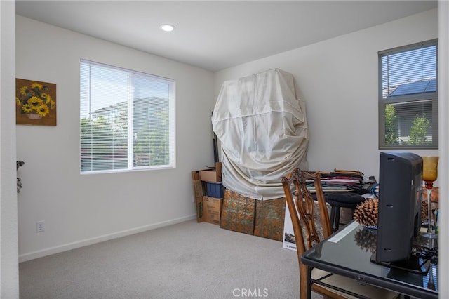 36275 Firelight Cir, Wildomar, CA 92595 - carpeted office space with baseboards and recessed lighting