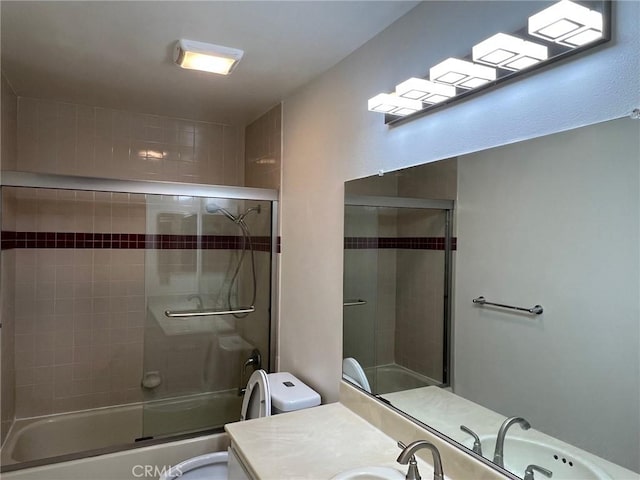 428 N Chapel Ave Unit B, Alhambra, CA 91801 - bathroom featuring toilet, vanity, and enclosed tub / shower combo