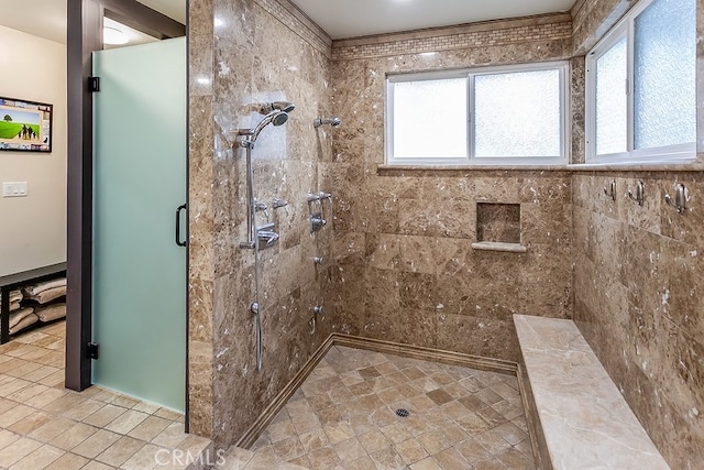 19520 Bermudas St, Porter Ranch, CA 91326 - full bathroom featuring a shower stall and plenty of natural light