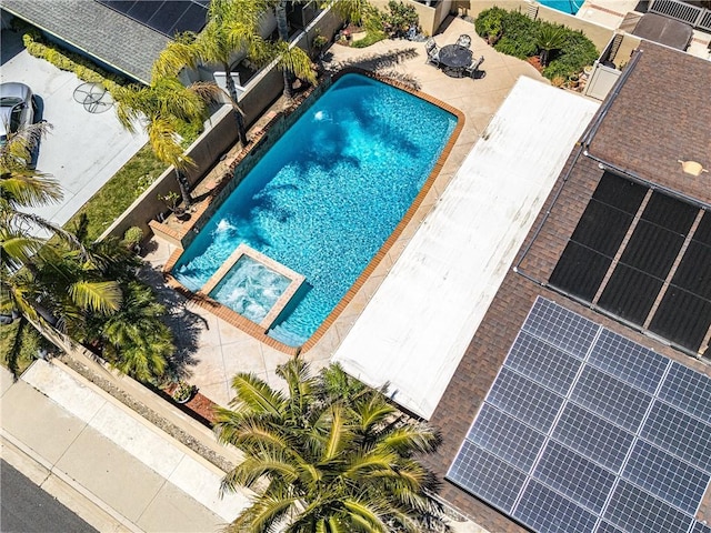 24711 Eloisa Dr, Mission Viejo, CA 92691 - view of swimming pool with a pool with connected hot tub