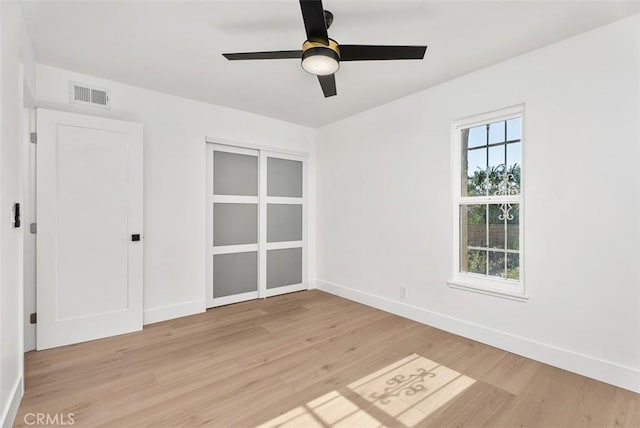 21692 Seaside Ln, Huntington Beach, CA 92646 - spare room with light wood-type flooring, baseboards, and ceiling fan