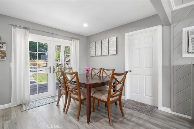 3580 Maricopa Rd, Atascadero, CA 93422 - dining space with light wood-style flooring, french doors, and recessed lighting