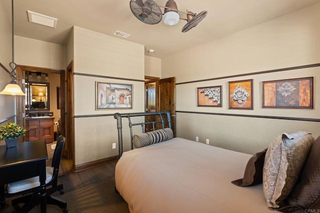6937 Corte Langosta, Carlsbad, CA 92009 - bedroom with hardwood / wood-style floors, baseboards, and an office area