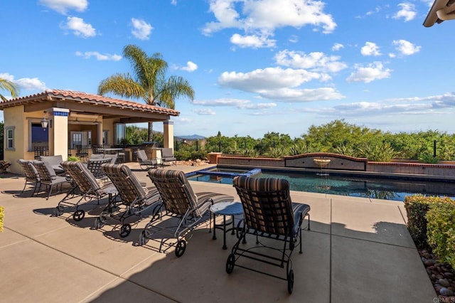 6937 Corte Langosta, Carlsbad, CA 92009 - view of patio / terrace featuring a pool with connected hot tub
