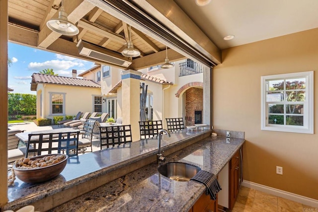 6937 Corte Langosta, Carlsbad, CA 92009 - view of patio featuring an outdoor kitchen and an outdoor hangout area