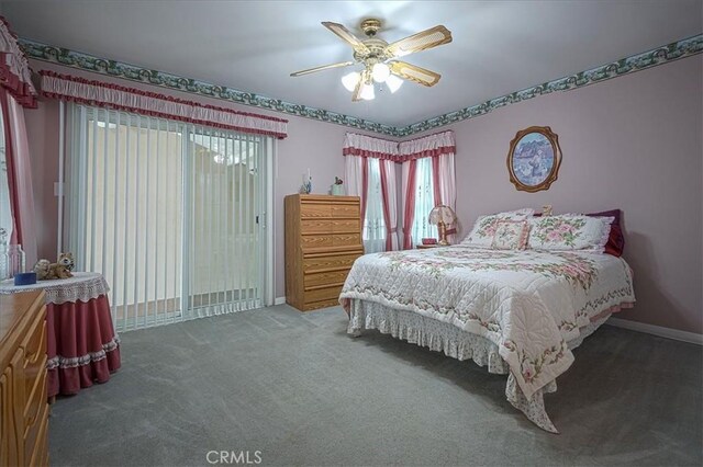 5062 Magnolia Ave, Riverside, CA 92506 - bedroom with carpet, baseboards, and ceiling fan