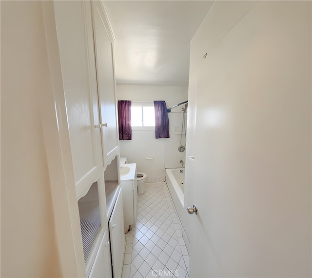 2574 W Glencrest Ave, Anaheim, CA 92801 - full bathroom with tile patterned floors, shower / bath combination, and vanity
