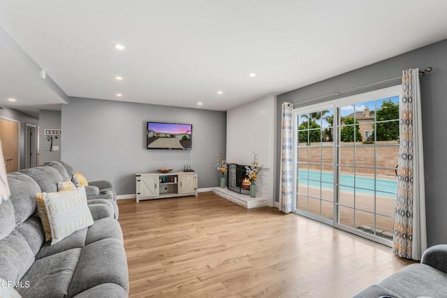 1215 Lawrence Way, Oxnard, CA 93035 - living area featuring wood finished floors, recessed lighting, and baseboards