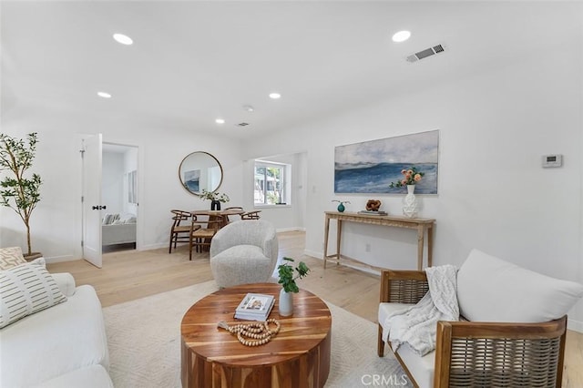 4312 Division St, Los Angeles, CA 90065 - living area featuring light wood-type flooring, baseboards, and recessed lighting