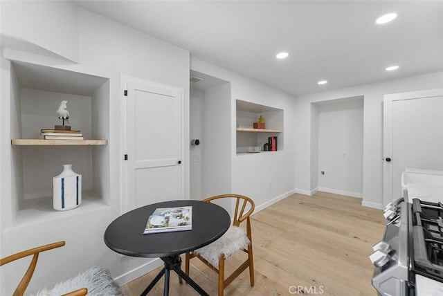 4312 Division St, Los Angeles, CA 90065 - dining area with light wood-style flooring, baseboards, and recessed lighting