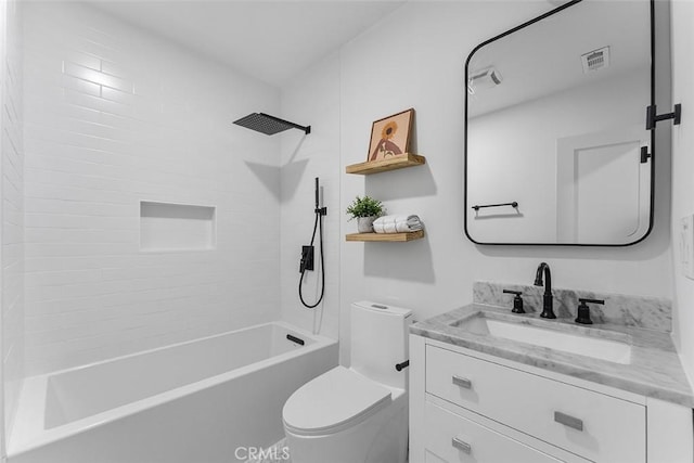 4312 Division St, Los Angeles, CA 90065 - bathroom featuring vanity, toilet, and shower / tub combination