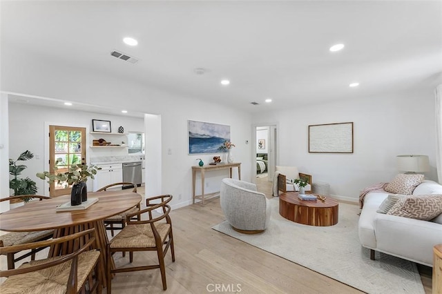 4312 Division St, Los Angeles, CA 90065 - dining room featuring light wood-style flooring, recessed lighting, and baseboards