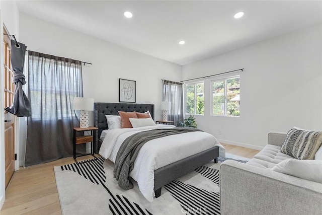 4312 Division St, Los Angeles, CA 90065 - bedroom with light wood-type flooring, recessed lighting, and baseboards