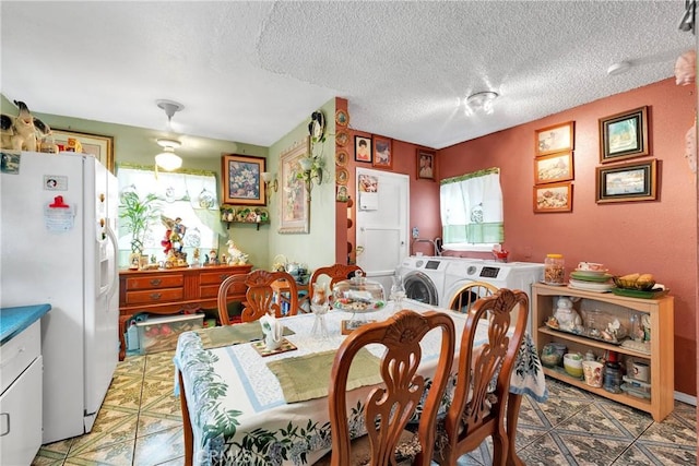 470 E Home St, Long Beach, CA 90805 - dining area with plenty of natural light, washer and dryer, and a textured ceiling