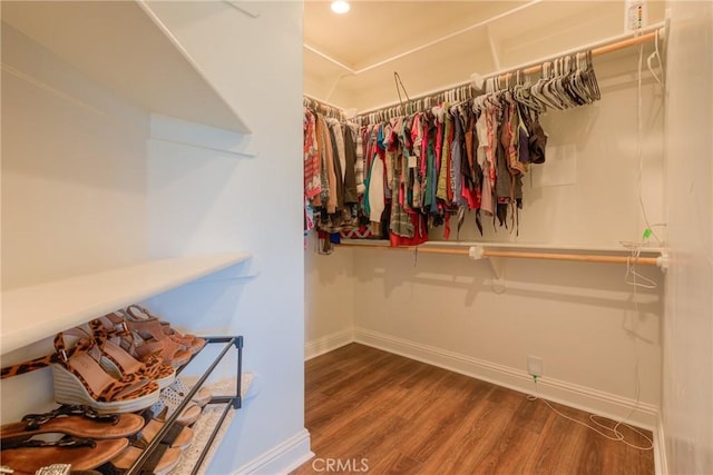 2381 Clearview Dr, Paradise, CA 95969 - spacious closet featuring wood finished floors