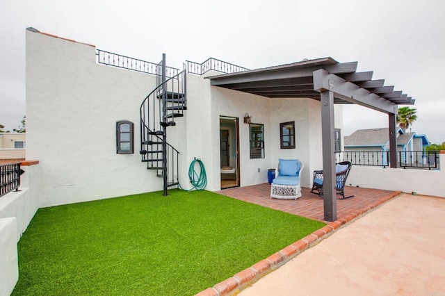 1008 S Ditmar St, Oceanside, CA 92054 - view of patio / terrace featuring stairs and a pergola