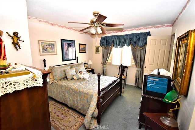29058 Rosewood Ln, Highland, CA 92346 - carpeted bedroom featuring a ceiling fan