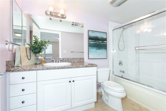 580 W Main St Unit 323, Alhambra, CA 91801 - full bath with toilet, vanity, bath / shower combo with glass door, and tile patterned floors