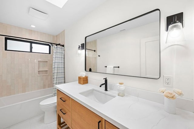 1125 Arcadia Rd, Encinitas, CA 92024 - full bathroom featuring vanity, shower / bath combo, and tile patterned floors