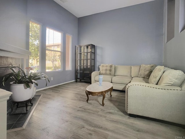 7755 Via Montebello Unit 2, San Diego, CA 92129 - living area featuring wood finished floors and baseboards