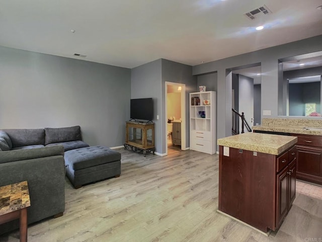 7755 Via Montebello Unit 2, San Diego, CA 92129 - living area featuring light wood finished floors