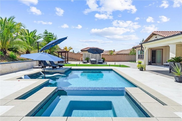 288 Shorey Dr, Glendora, CA 91741 - view of pool with a patio and a pool with connected hot tub