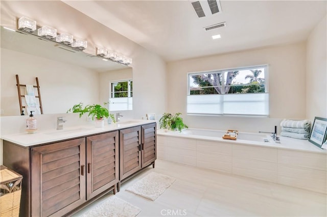 128 Rocky Point Rd, Palos Verdes Estates, CA 90274 - full bathroom with a bath and double vanity