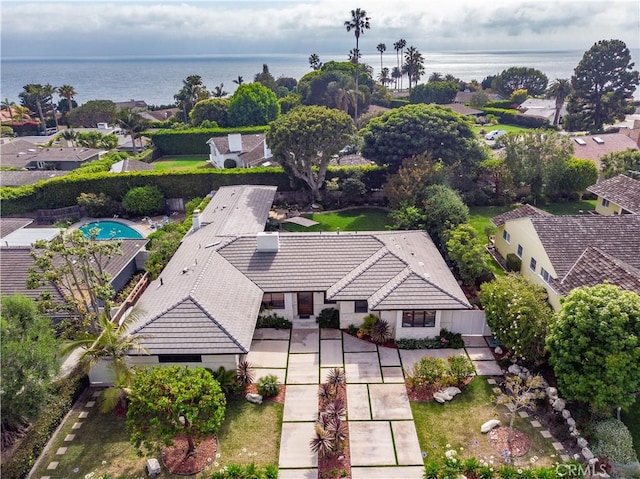 128 Rocky Point Rd, Palos Verdes Estates, CA 90274 - aerial view of residential area with a nearby body of water