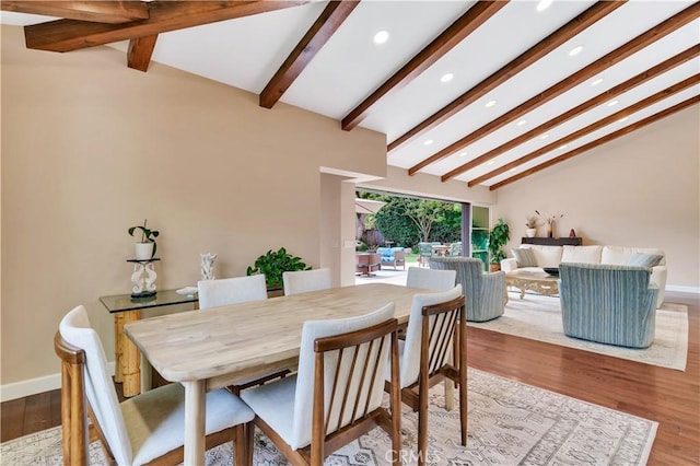 128 Rocky Point Rd, Palos Verdes Estates, CA 90274 - dining space with recessed lighting, wood finished floors, and baseboards