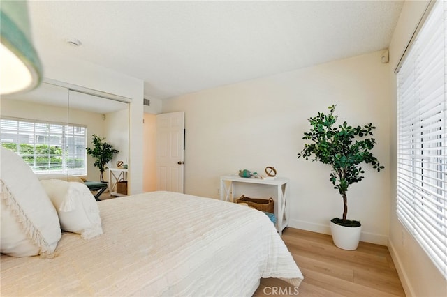 1406 Brett Pl Unit 112, San Pedro, CA 90732 - bedroom featuring light wood-type flooring and a closet