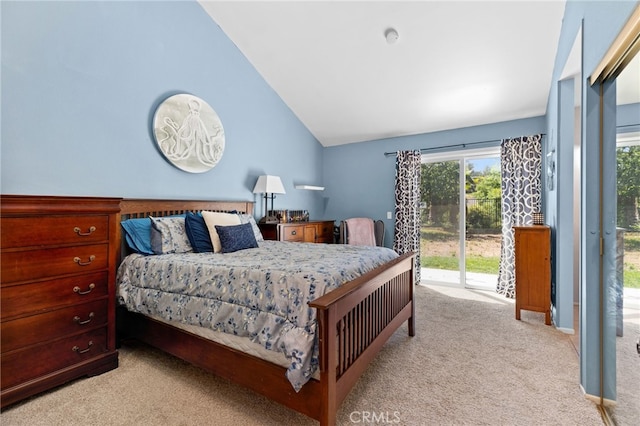 29951 Cactus Pl, Temecula, CA 92592 - carpeted bedroom featuring access to outside and lofted ceiling