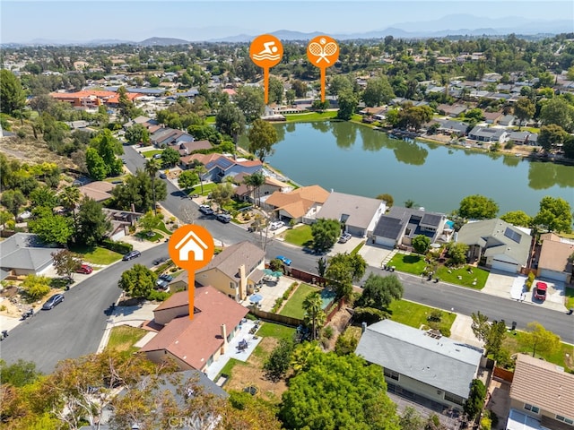 29951 Cactus Pl, Temecula, CA 92592 - aerial perspective of suburban area with a water and mountain view