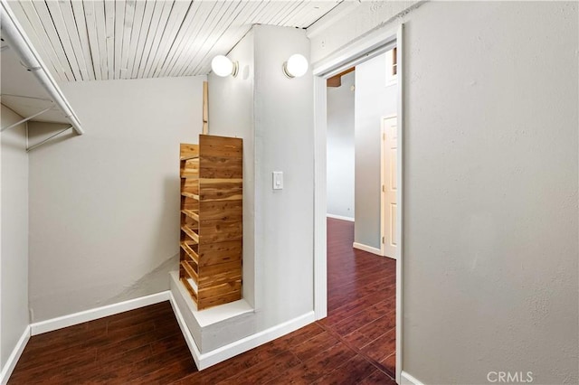 5460 White Oak Ave Unit E339, Encino, CA 91316 - corridor with wood finished floors and baseboards