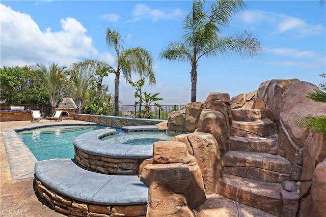 8581 Camino Limon Rd, Corona, CA 92883 - view of pool featuring an in-ground hot tub