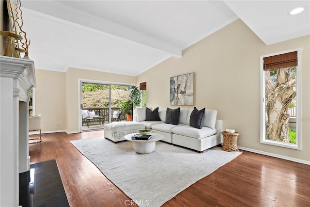 31 Aspen Way, Rolling Hills Estates, CA 90274 - living area featuring dark wood finished floors and recessed lighting