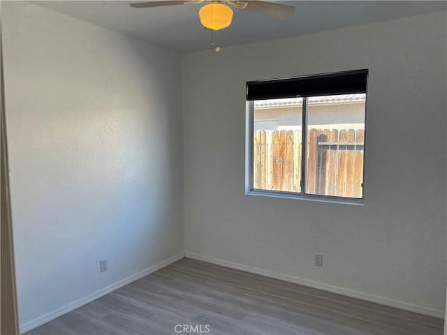 774 Josie St, Blythe, CA 92225 - spare room with a ceiling fan, wood finished floors, and baseboards