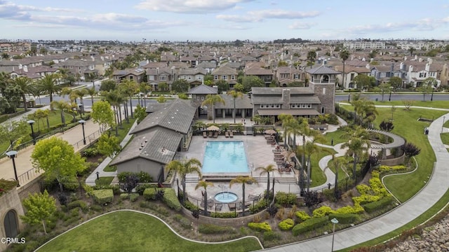 1542 Windshore Way, Oxnard, CA 93035 - aerial perspective of suburban area with a pool