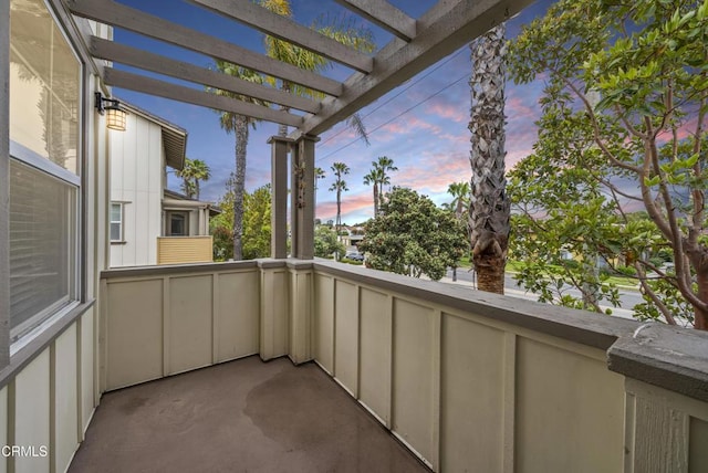 1542 Windshore Way, Oxnard, CA 93035 - balcony at dusk with a pergola