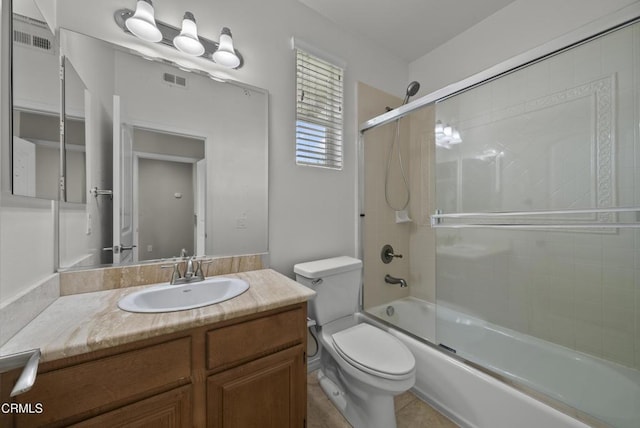 1542 Windshore Way, Oxnard, CA 93035 - bathroom featuring shower / bath combination with glass door, vanity, and tile patterned floors