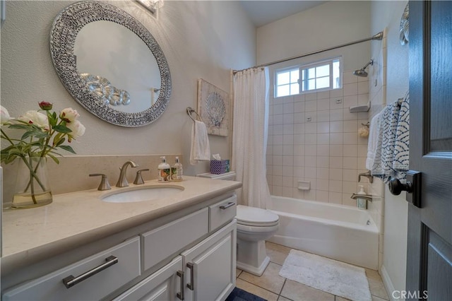 516 Stoneridge Dr, San Luis Obispo, CA 93401 - full bath with vanity, shower / tub combo, and tile patterned flooring