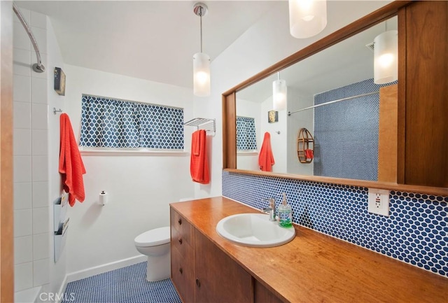 16827 Bircher St, Granada Hills, CA 91344 - bathroom featuring vanity, curtained shower, and tile patterned floors
