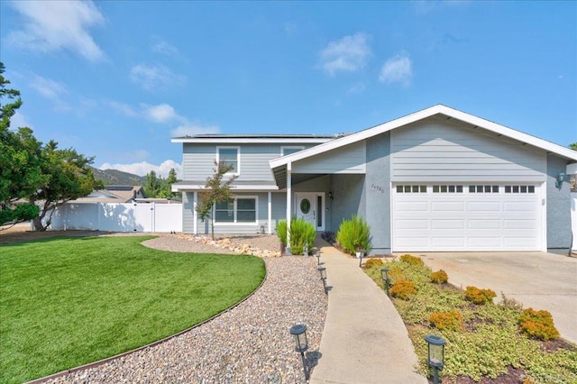 24920 Via Lopez Ct, Ramona, CA 92065 - traditional-style house with an attached garage and concrete driveway