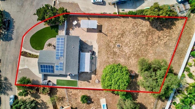 24920 Via Lopez Ct, Ramona, CA 92065 - aerial view of property and surrounding area with property parcel outlined