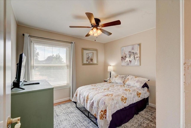 24920 Via Lopez Ct, Ramona, CA 92065 - bedroom featuring baseboards and ceiling fan