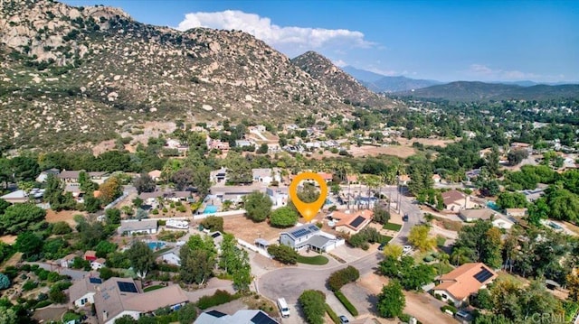 24920 Via Lopez Ct, Ramona, CA 92065 - aerial view of property and surrounding area with a mountain backdrop