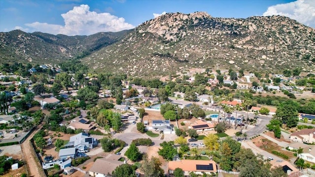 24920 Via Lopez Ct, Ramona, CA 92065 - aerial view of property's location with a mountainous background and nearby suburban area